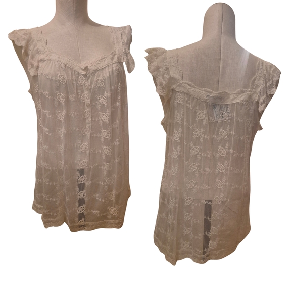 Pinky Cream Lace Blouse - Picture 1 of 5